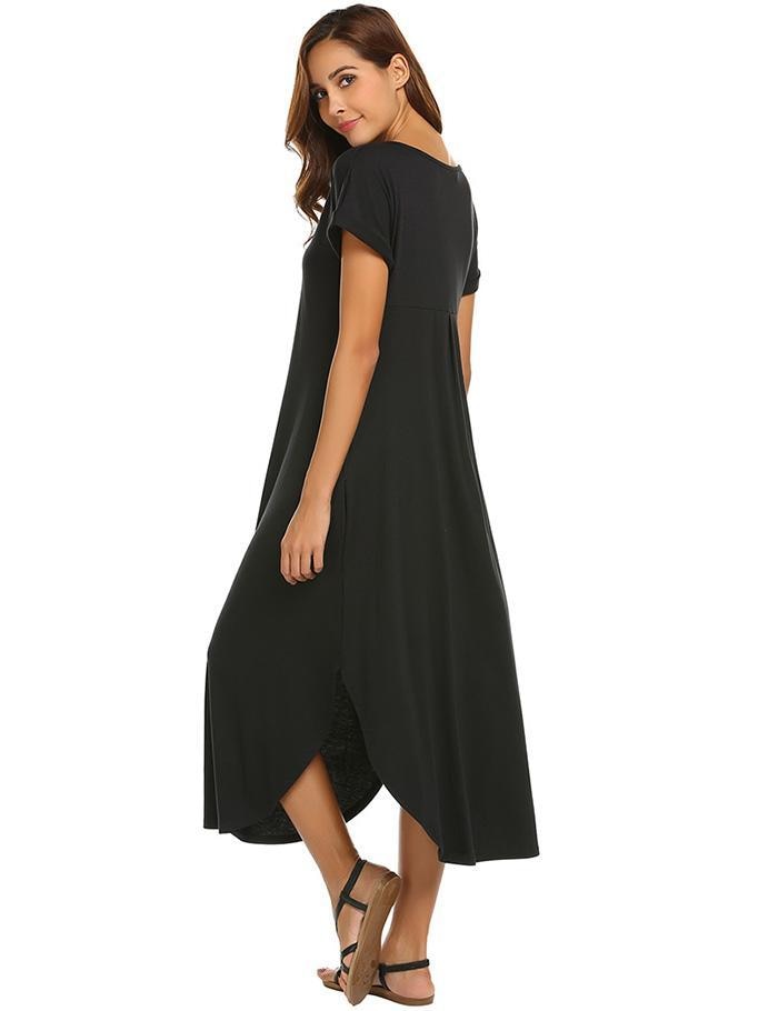 A-Line Loose Asymmetrical Hem Sleepshirt