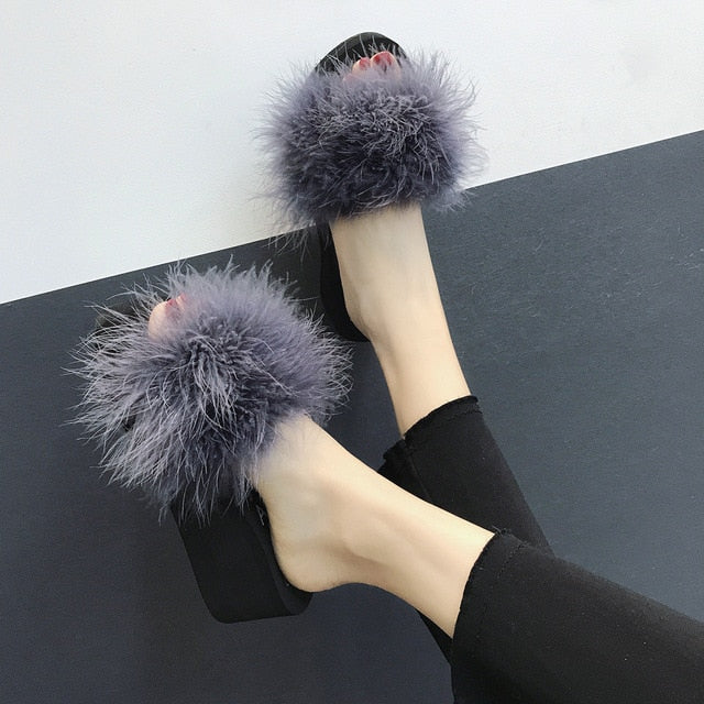 Fluffy Fur Slippers