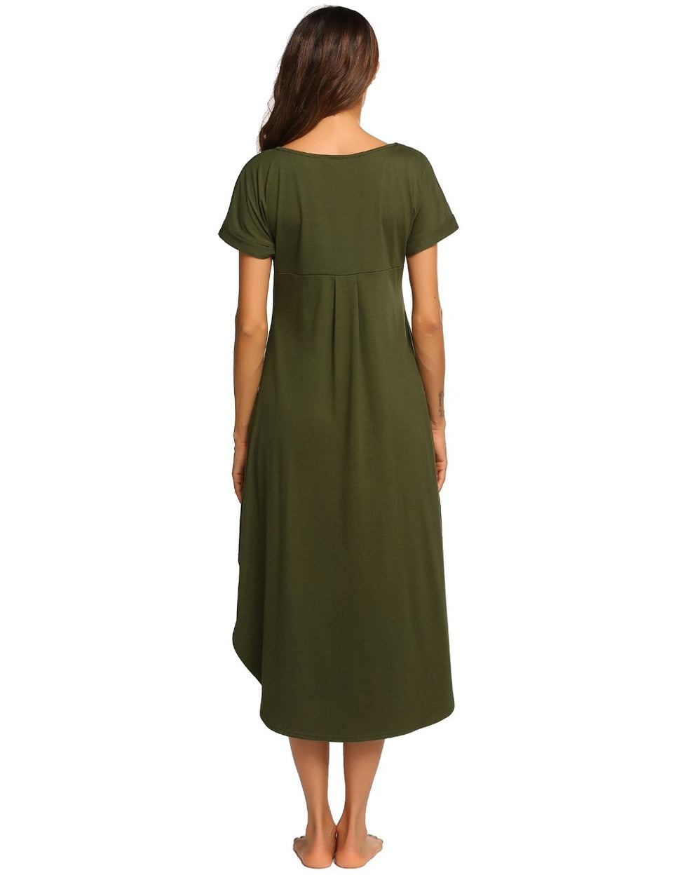A-Line Loose Asymmetrical Hem Sleepshirt