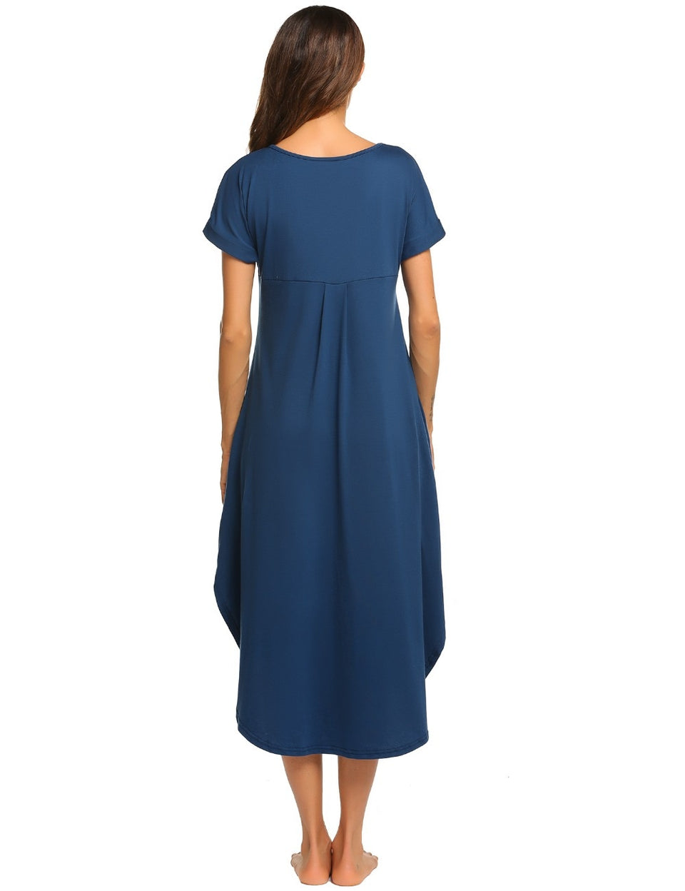 A-Line Loose Asymmetrical Hem Sleepshirt