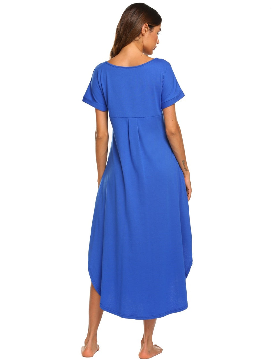 A-Line Loose Asymmetrical Hem Sleepshirt