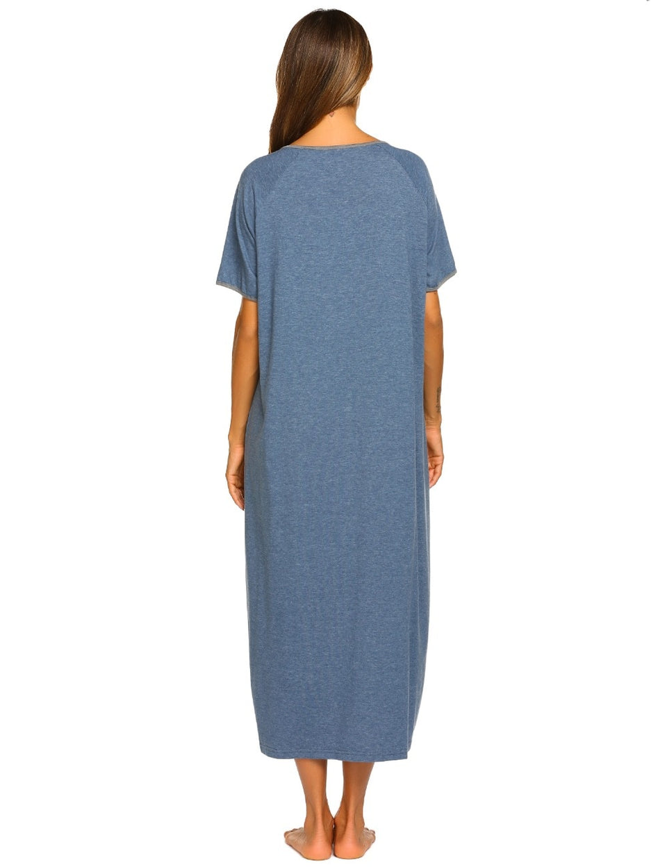 Plaid Zipper Pockets Sleepshirt