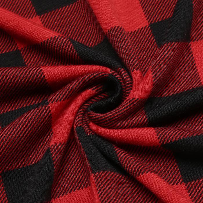Plaid Zipper Pockets Sleepshirt