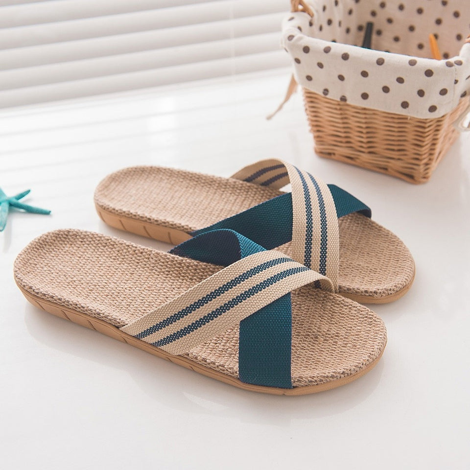 Linen Beach non-slip slippers