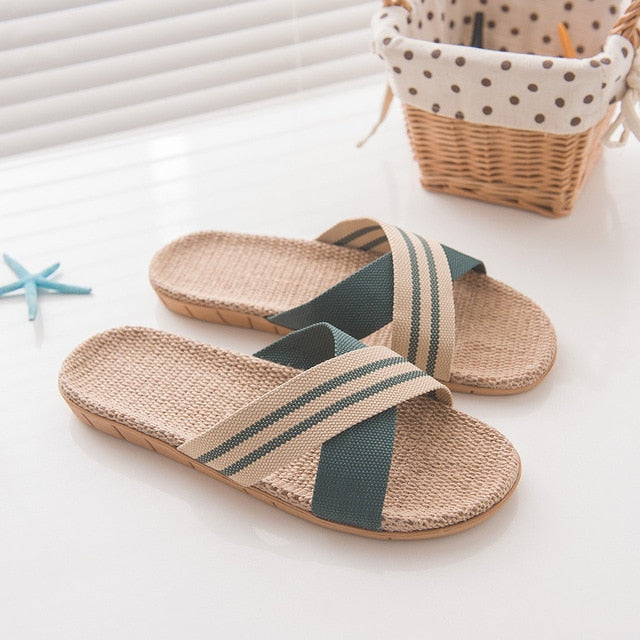 Linen Beach non-slip slippers