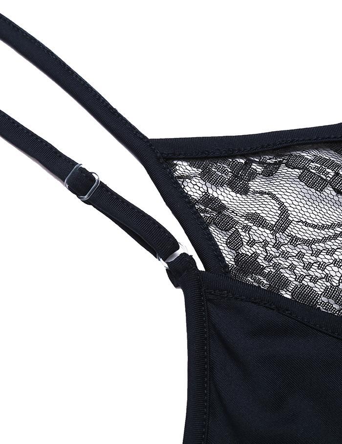 Casual Spaghetti strap lace slip