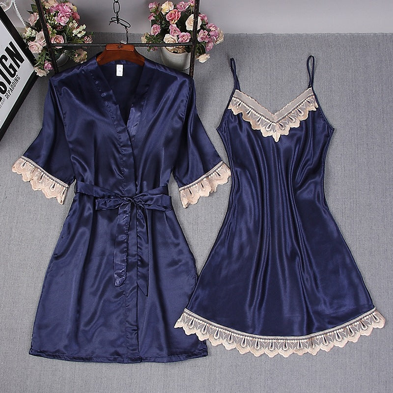 Fashion Women's Summer Mini Kimono Robe set