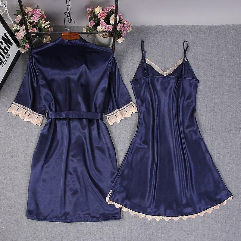 Fashion Women's Summer Mini Kimono Robe set
