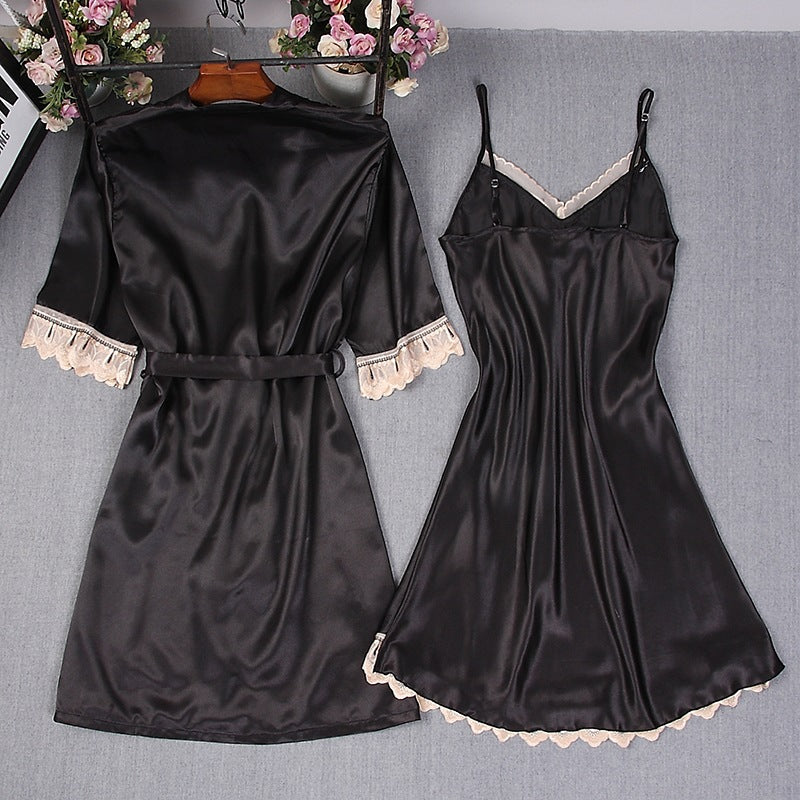 Fashion Women's Summer Mini Kimono Robe set