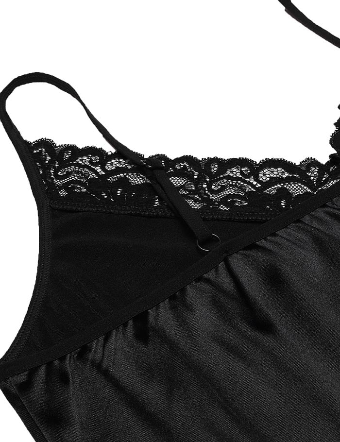 Lace Stretchy Satin Slip