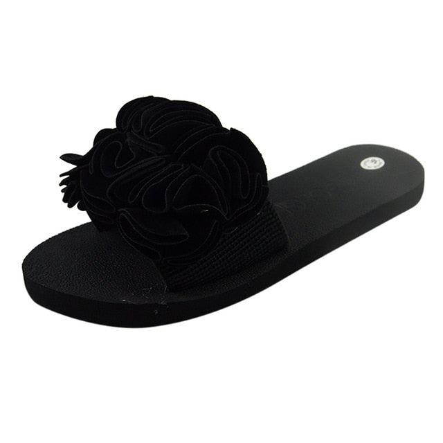 Bohemian Flower Flat Slippers