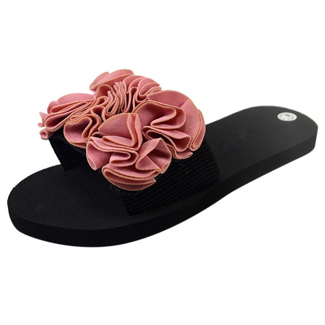 Bohemian Flower Flat Slippers