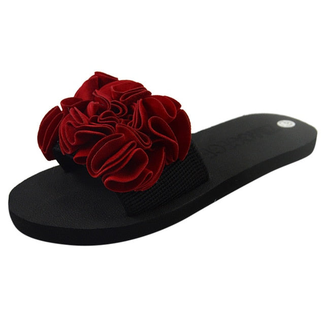 Bohemian Flower Flat Slippers
