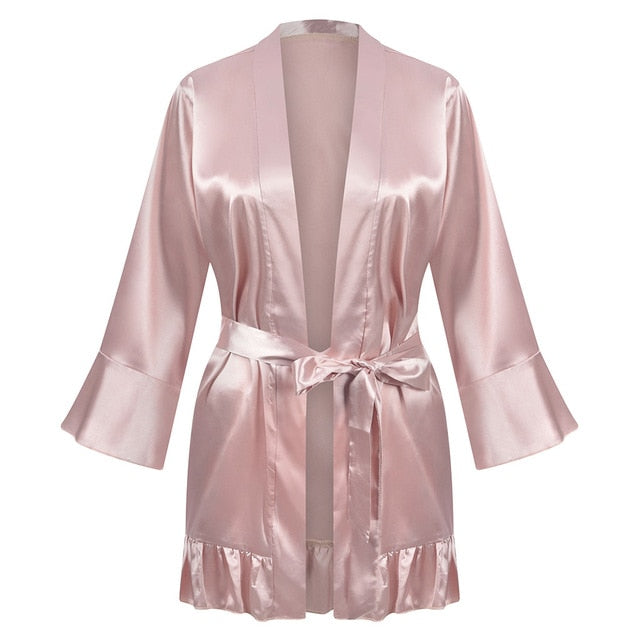 Satin Lace Kimono