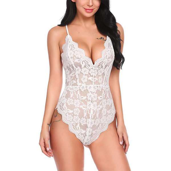V-neck Lace bodysuit