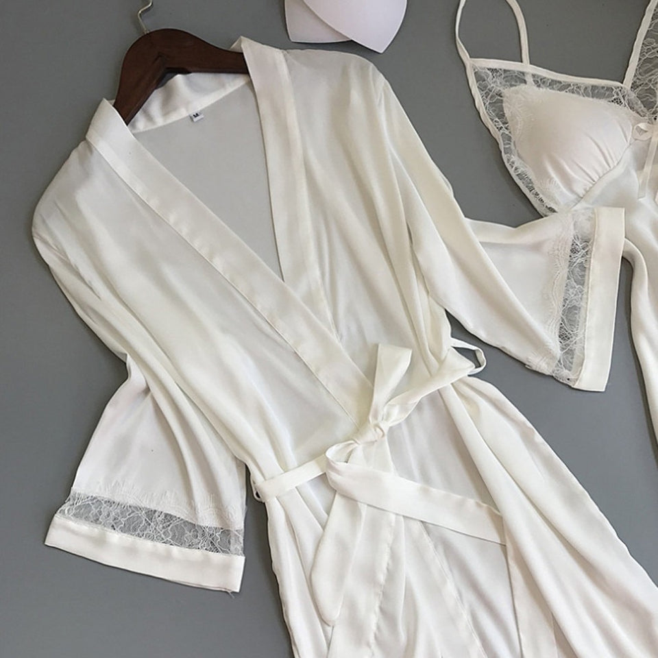 Lace Kimono Robe Set