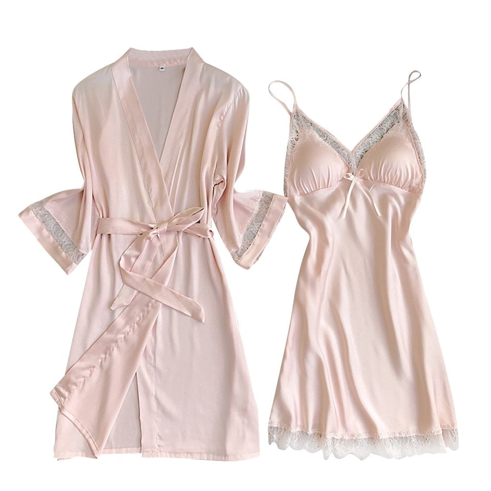Lace Kimono Robe Set