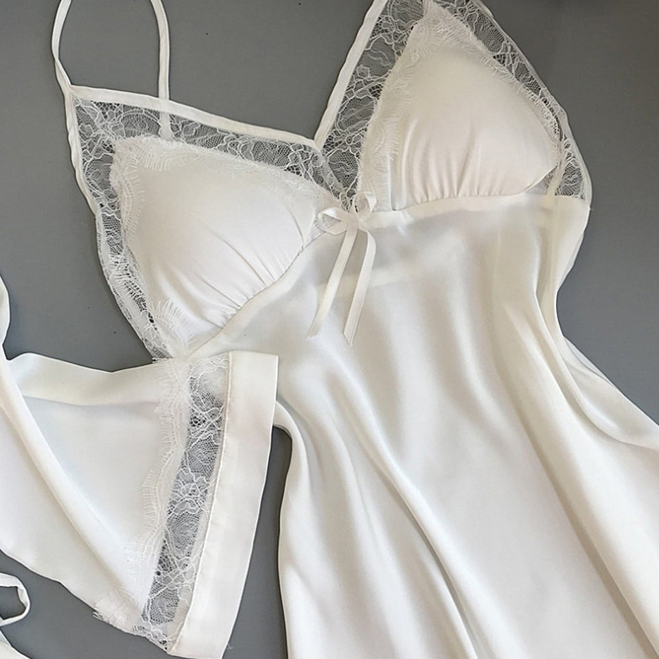 Lace Kimono Robe Set
