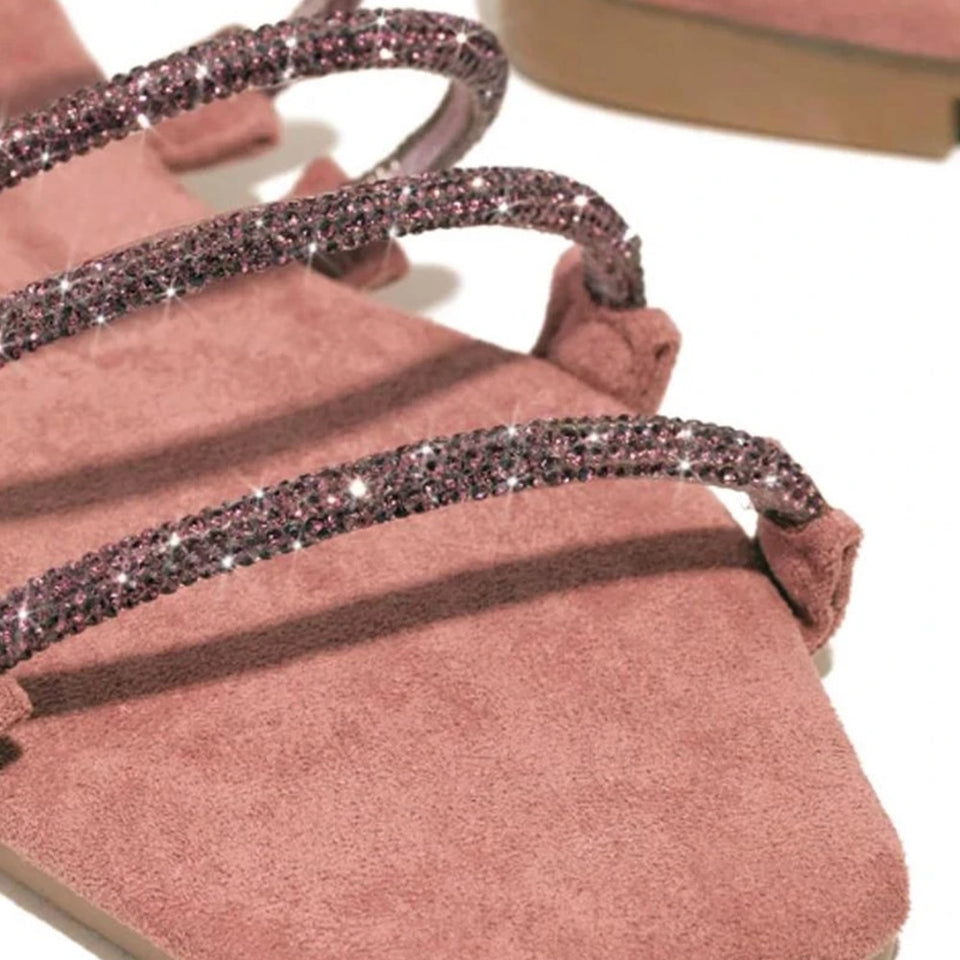 Summer Rhinestone Casual Flat Shoes