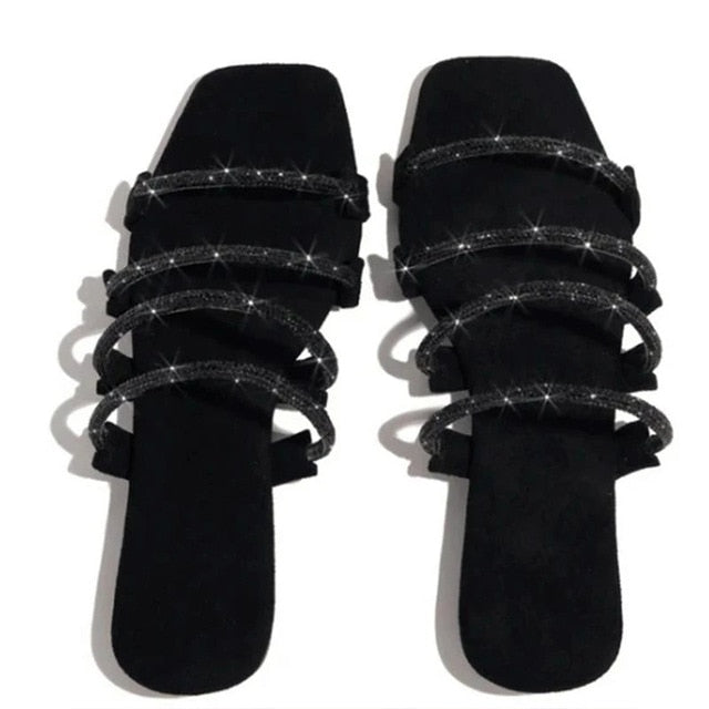 Summer Rhinestone Casual Flat Shoes