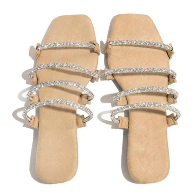 Summer Rhinestone Casual Flat Shoes