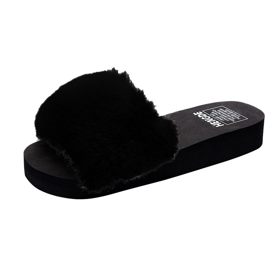 Furry Beach Slippers