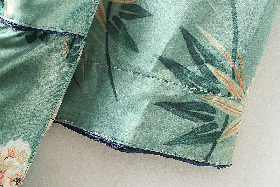 Floral Print Chiffon Kimono