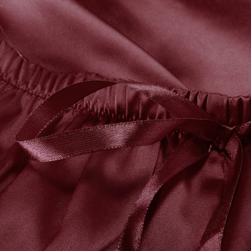 Wine Satin Cami set