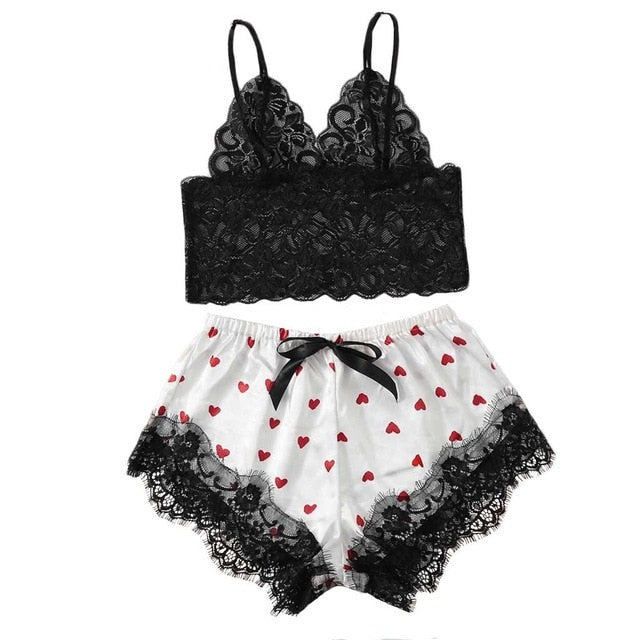 Silk heart Print Cam Set