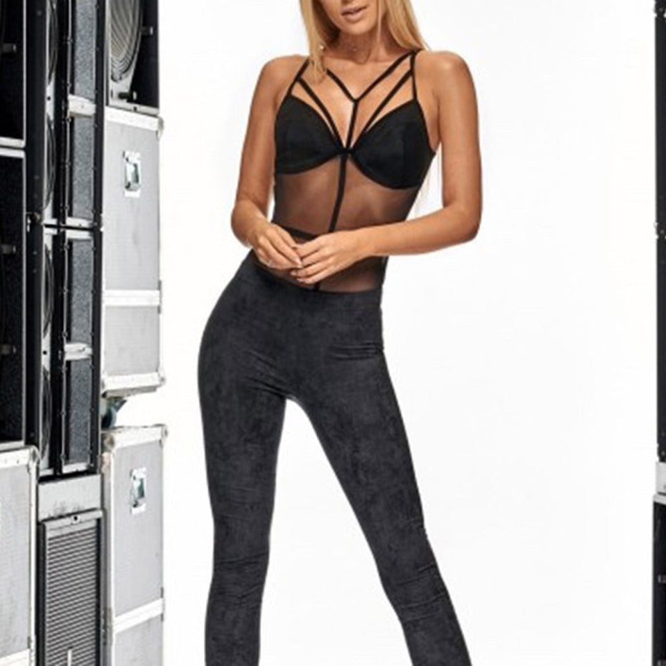Black Mesh Bodysuit