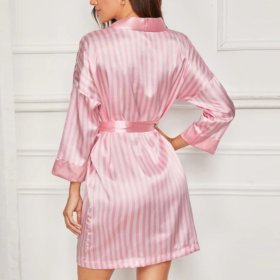 Stripe Bride Wedding Robe