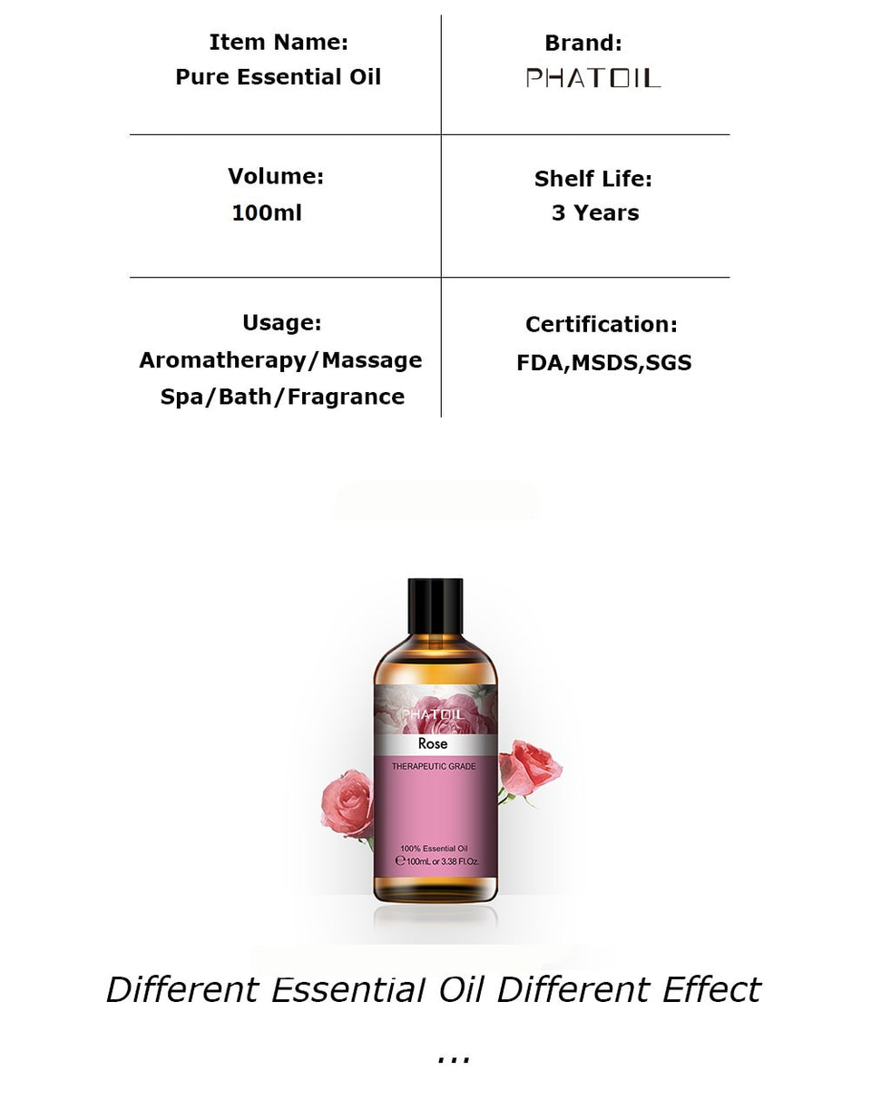 100ml Pure Natural Rose Essential Oils
