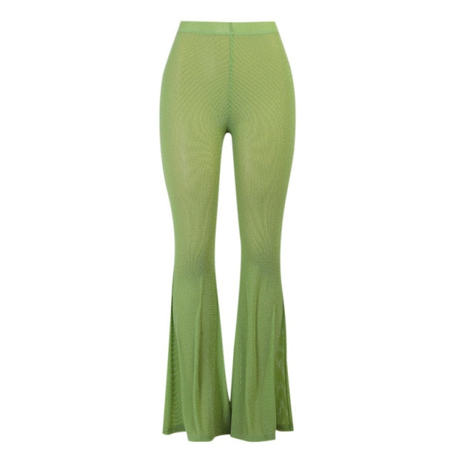 Knitted Skinny Bodycon Flare Pants