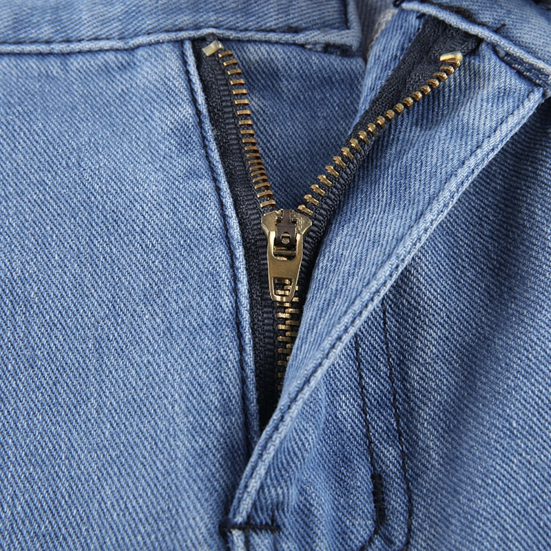 High Waist Wide Leg Punk  Demin