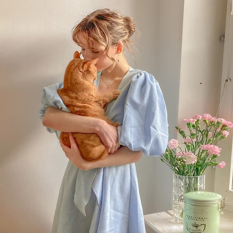 Puff Short Sleeve Mini Summer Dress
