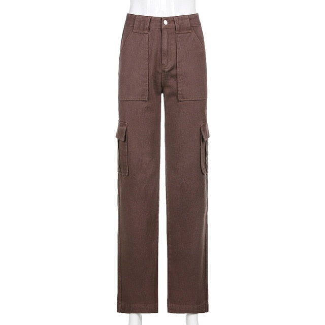 90s Streetwear Brown Vintage Baggy Jeans