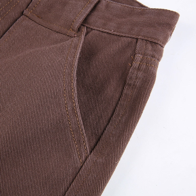 90s Streetwear Brown Vintage Baggy Jeans