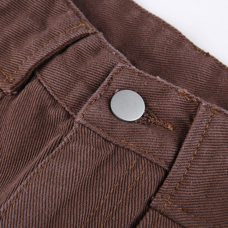 90s Streetwear Brown Vintage Baggy Jeans