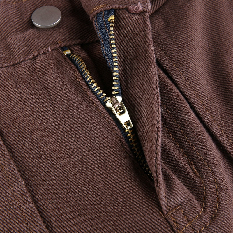 90s Streetwear Brown Vintage Baggy Jeans