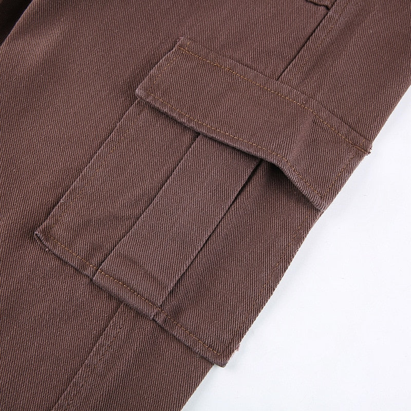 90s Streetwear Brown Vintage Baggy Jeans