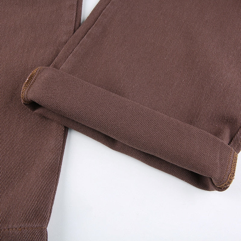 90s Streetwear Brown Vintage Baggy Jeans