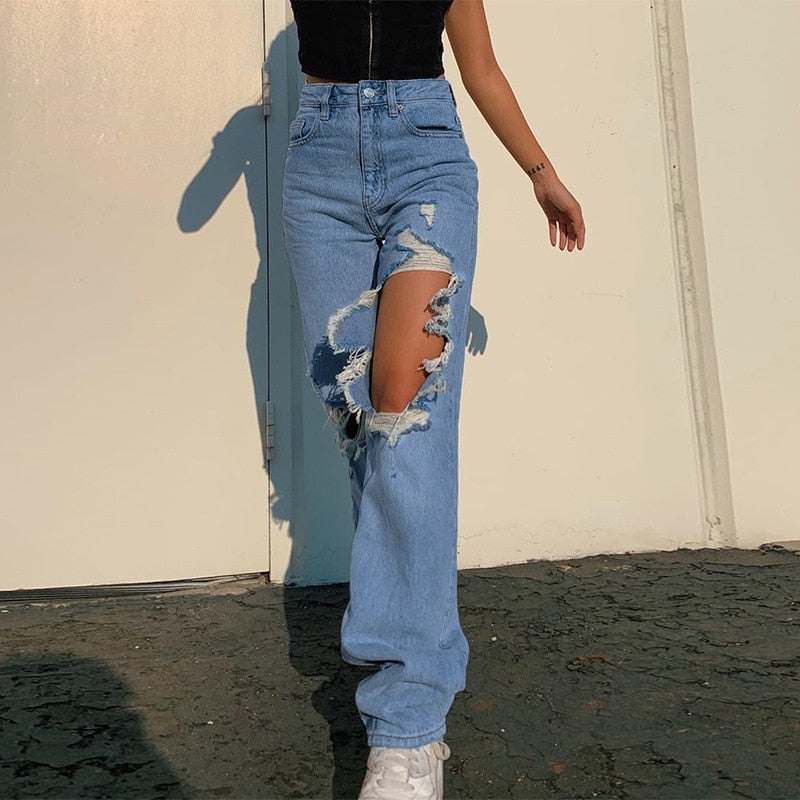 Ripped Baggy High waist Jeans