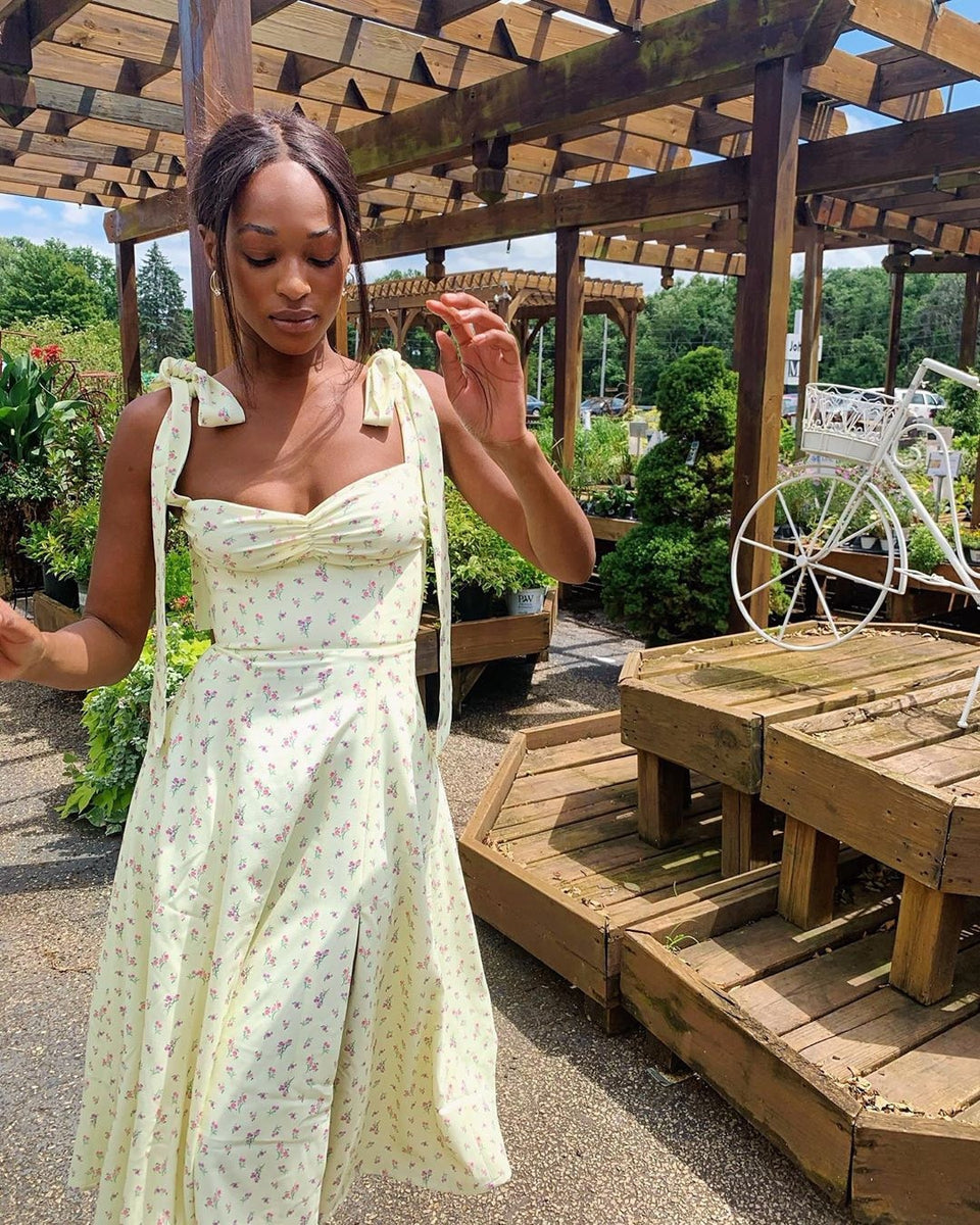 Floral Printed Split Dress