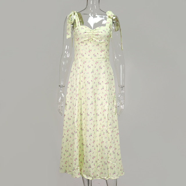 Floral Printed Split Dress