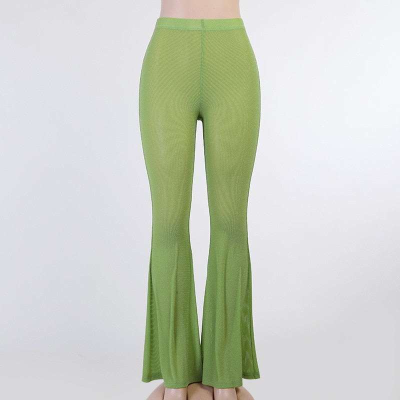 Knitted Skinny Bodycon Flare Pants