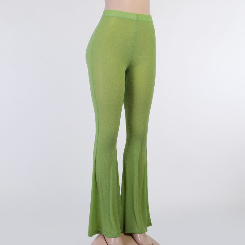 Knitted Skinny Bodycon Flare Pants