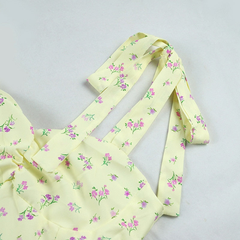 Floral Printed Split Dress
