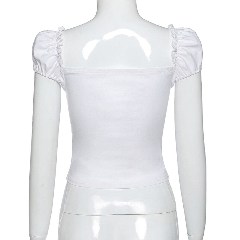 Off Shoulder Lace Up Blouse