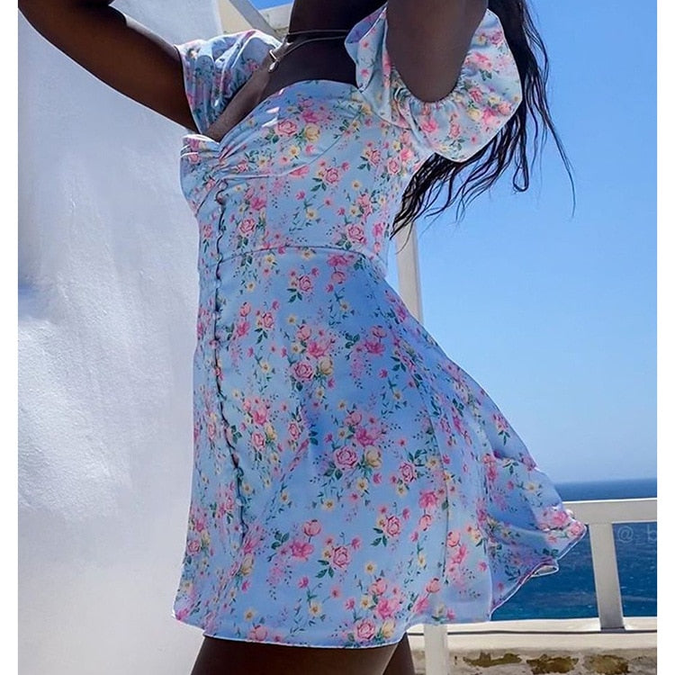 Floral Print Mini Dress