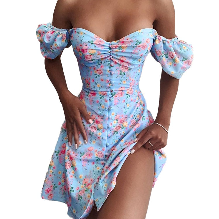 Floral Print Mini Dress
